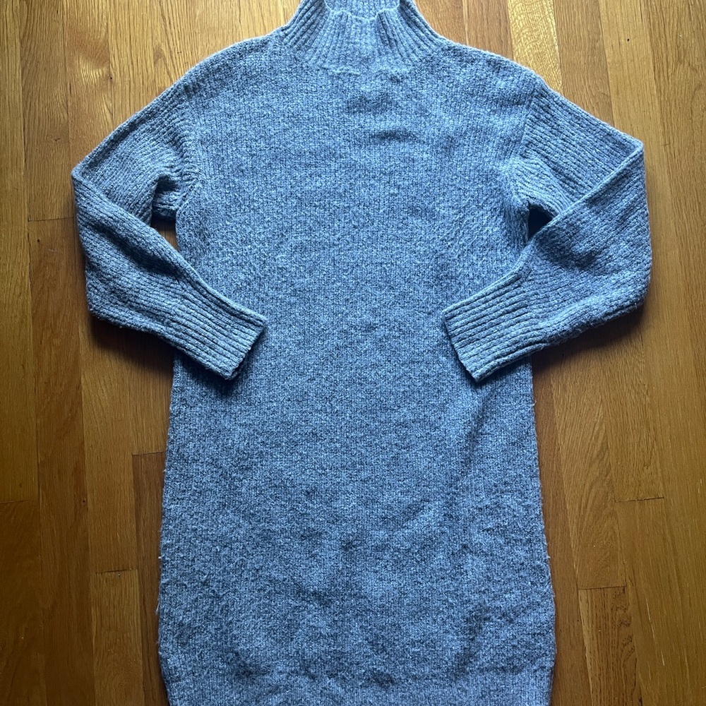 Debut Grey Turtleneck Sweater Dress